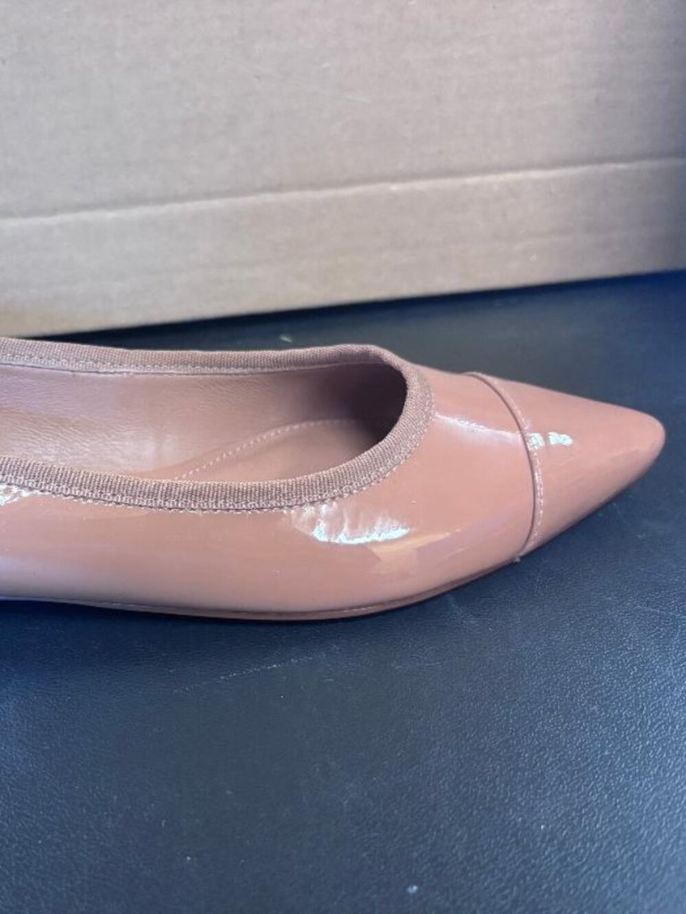 Womens mid-tone beige ballet flats
